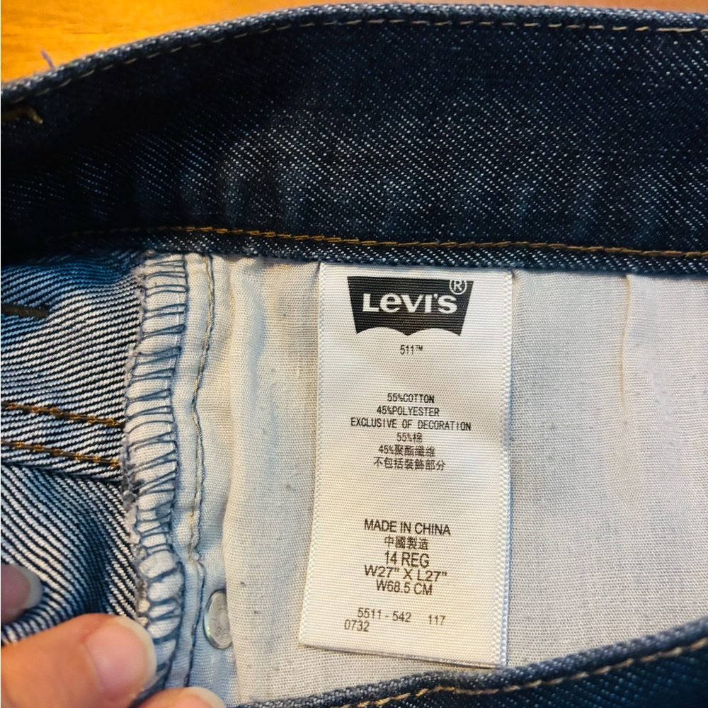 Levi's 511 Slim Fit Jeans W27 L27 (14R) - Dark Blue, Like New - Picture 10 of 10